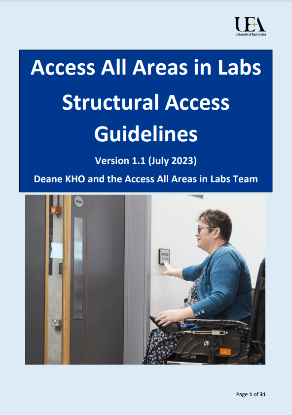 Front page of the UEA Access All Areas Report 